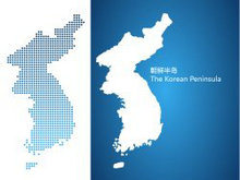 朝鲜半岛矢量图