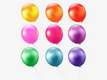 彩色气球矢量图1