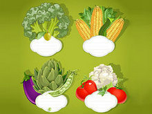 蔬菜标签矢量图1