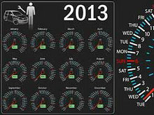 2013年创意日历矢量图2