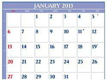 2013年创意日历矢量图3