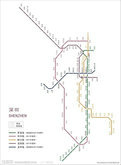 深圳地铁线路示意图cdr矢量图