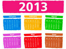 2013年创意日历汇矢量图15