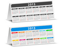 2013年创意日历汇矢量图14