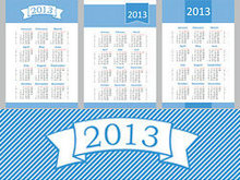 2013年创意日历汇矢量图23