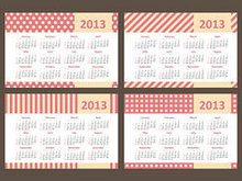 2013年创意日历汇矢量图11