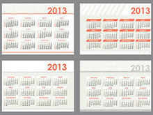 2013年创意日历汇矢量图22
