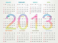 2013年创意日历汇矢量图18