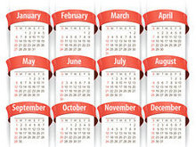 2013年创意日历矢量图