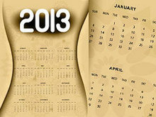 2013年创意日历矢量图05
