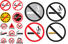 公共场所禁烟标志矢量图