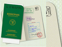 护照模板矢量图2