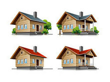 立体房屋模型矢量图3