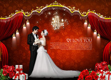 韩国情人节摄影PSD结婚模板4