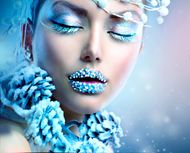 冬季时尚彩妆美女图片