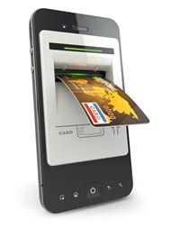 智能手机信用卡图片
