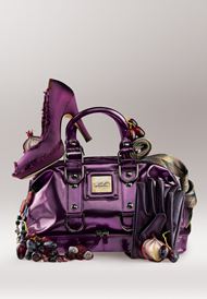 紫色高跟鞋包包图片