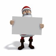 圣诞老人举着牌子图片