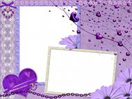 紫色相框桃心图片