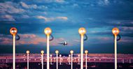 飞机场夜景高清图片