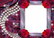 玫瑰珍珠相框素材