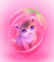 高清粉色小猫图片