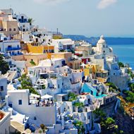 希腊爱情海建筑图片