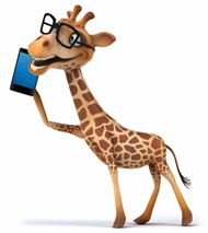 3D卡通长颈鹿图片