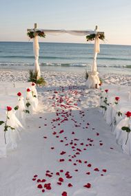 海边浪漫婚礼图片
