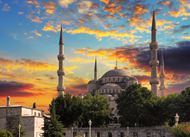 伊斯坦布尔清真寺黄昏图片