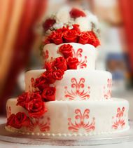 玫瑰婚礼蛋糕图片