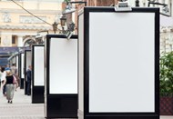 街道空白广告箱图片