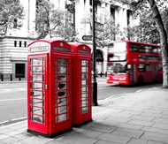 伦敦红色电话亭巴士图片