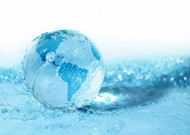 蓝色冰地球创意图片