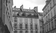 法国建筑黑白图片