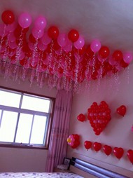 婚房气球布置图片