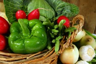 菜篮子里的多种蔬菜图片