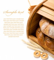 小麦与粗粮面包图片