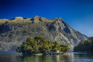 新西兰山水棚屋风景图片