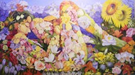 大地花卉艺术油画图片