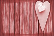 红色爱心木纹背景图片
