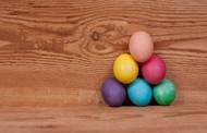 复活节木板彩蛋图片