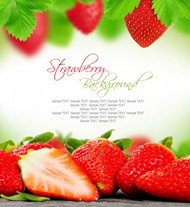 红色草莓背景图片