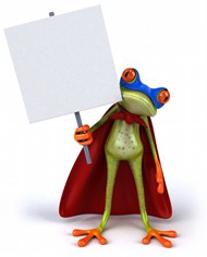 卡通青蛙举牌照图片