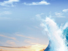 蓝天海浪背景图片素材