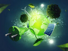 创意绿色太阳能环保海报高清图片