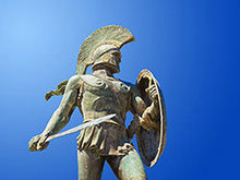 古希腊战士雕塑高清图片