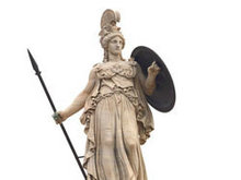 古希腊女神雅典娜雕塑高清图片