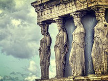 厄瑞克忒翁神庙女神柱像高清图片