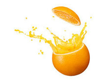 飞溅橘橙果汁高清图片